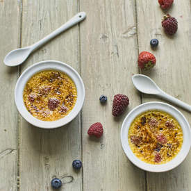 summer fruits creme brulee