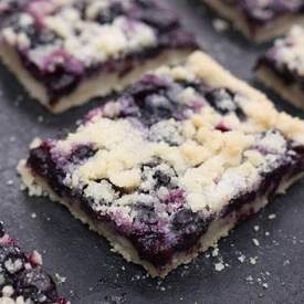 Blueberry shortbread bars