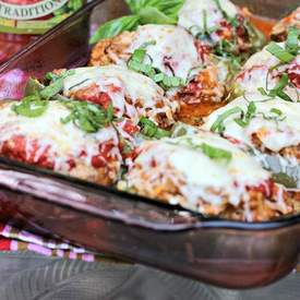 Italian Sausage Stuffed Peppers with Pasta Sauce