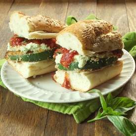 Panko Crusted Zucchini Lasagna Sandwiches