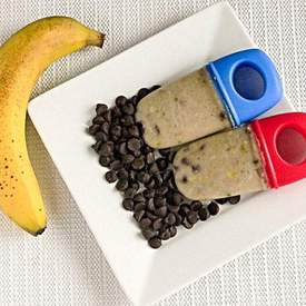 Baked Banana Chocolate Popsicles
