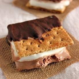Mini S'mores Ice Cream Sandwiches