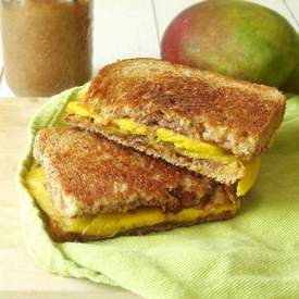 Grilled Mango Almond Butter Sandwich