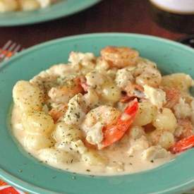 Seafood Gnocchi with White Wine Sauce