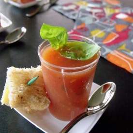 Tomato Basil Soup Shooters