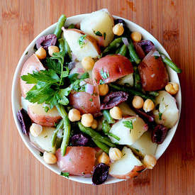 Vegan Nicoise Style Warm Potato Salad