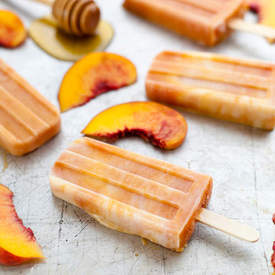 Roasted Peaches and Cream Popsicles