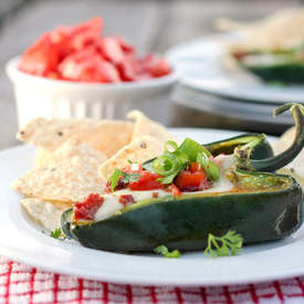 Queso Fundido Stuffed Poblanos