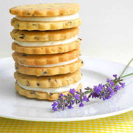 Lemon Filled Lavender Shortbread