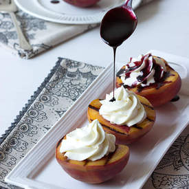 Grilled Peaches with Mascarpone Cream