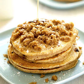 Whole Wheat Streusel Pancakes