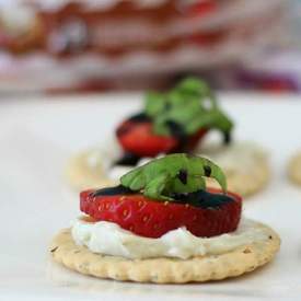 Sweet and Savory Strawberry and Cheese Snacks