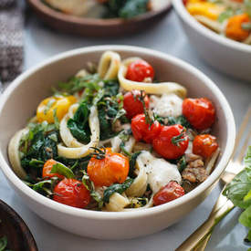 Italian Caprese Fettuccine