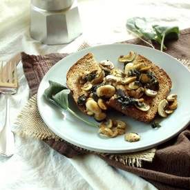 Sauteed Mushrooms and Sage on Toast