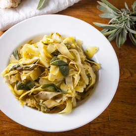 Sweet Potato Ribbons with Sage Brown Butter