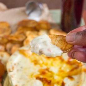 BLT Cheese Dip with Homemade Potato Chips