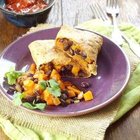 Butternut Squash Black Bean Chimichangas