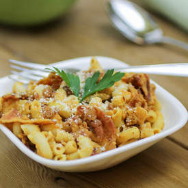 Pumpkin Pasta with Bacon
