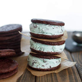 Mint Chocolate Ice Cream Sandwiches