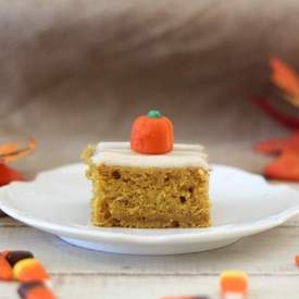 Pumpkin Snack Cake with Cream Cheese Frosting