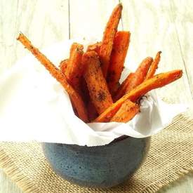 Garlic Za'atar Baked Carrot Fries