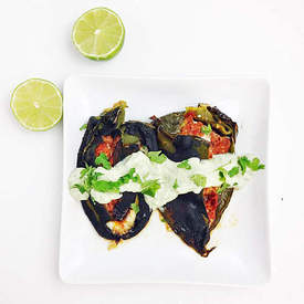 Chorizo Stuffed Poblanos