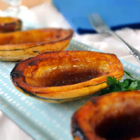 Roasted Delicata Squash with Hatch Butter