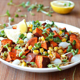 Roasted Sweet Potato & Farro Salad