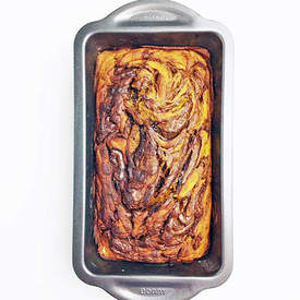 Pumpkin Banana Bread with Nutella 