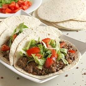 Slow cooker lentil quinoa tacos