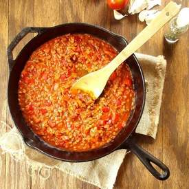 Red Pepper Lentil Bolognese Sauce