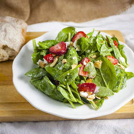 Strawberry Spinach Goat Cheese Salad