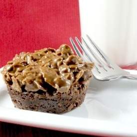 Peanut Butter Crunchy Topped Brownie Bites