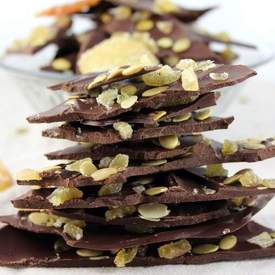 Dark Chocolate, Ginger, Pepita Bark