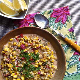 Smoky, Spicy Roasted CornÂ Soup