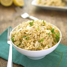 15 minute Lemon Parmesan Brown Rice