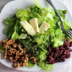 Candied Walnut and Warm Brie Salad