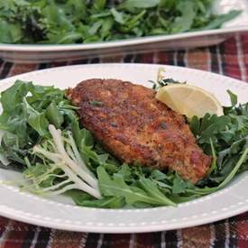 Chicken Cutlet w Lemon Garlic Dressing