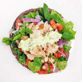 Salmon Tostada Salad