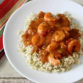 Louisiana Creole Shrimp with Brown Rice 