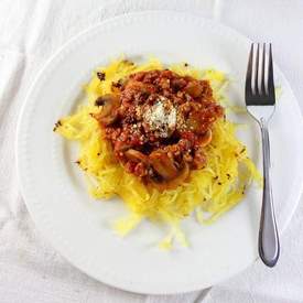 Spaghetti Squash with Meat Sauce