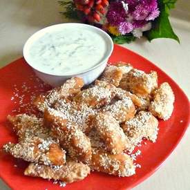 Shanghai chicken with Tzatziki sauce