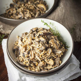 Sauteed Mushrooms and Farro