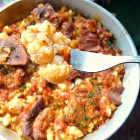 Cauliflower and pork tenderloin