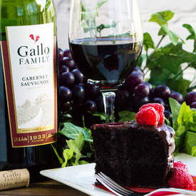 Dark Chocolate Red Wine Cake