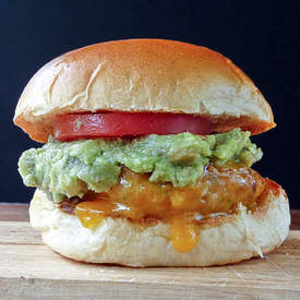 Chicken Cheddar & Guacamole Burgers