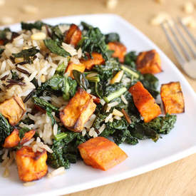 Wild rice and kale salad