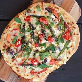 Whipped Feta and Roasted JalapeÃ±o Greek Pizza