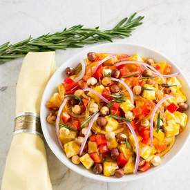 Butternut Squash Tofu Salad With Toasted Hazelnuts