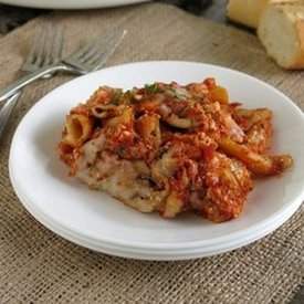 Crock Pot Baked Ziti with Three Cheeses